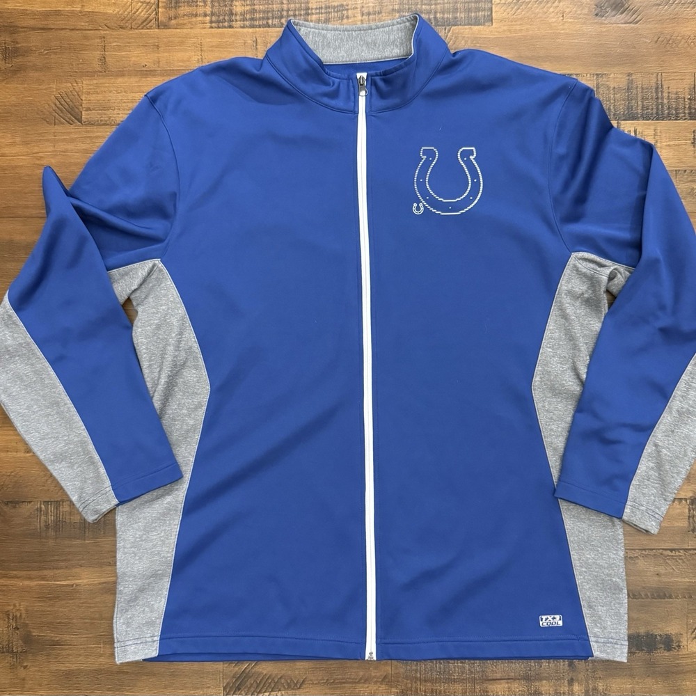 NFL Men's Medium Indianapolis Colts Full Zip Fleece Hoodie XL